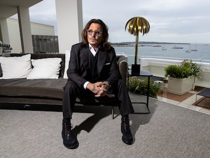 Johnny Depp poses for portrait photographs for the film 'Jeanne du Barry', at the 76th international film festival, Cannes, southern France, Wednesday, May 17, 2023.