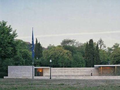 El pabell&oacute;n Mies van der Rohe de Barcelona.