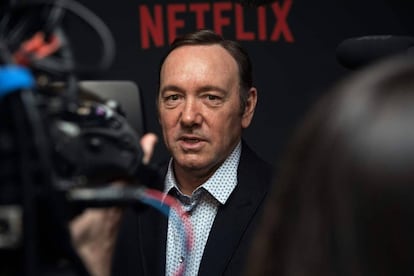 Kevin Spacey, a su llegada al estreno de la cuarta temporada de &#039;House of Cards&#039;.