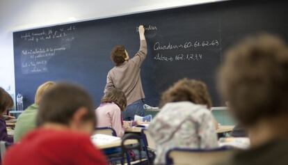 Clase en un colegio valenciano.