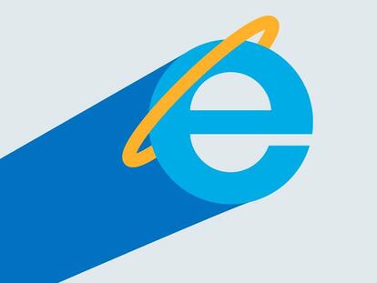 Logotipo del Microsoft Internet Explorer.