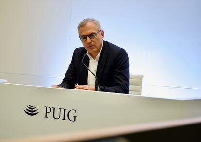 Marc Puig, presidente y consejero delegado de Puig, este jueves en la sede del grupo en Barcelona.