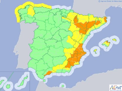 Previsión meteorológica para este viernes en España.