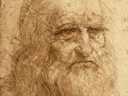 A self-portrait of Leonardo da Vinci.