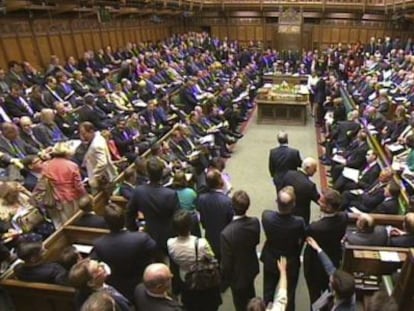 Un momento del debate sobre Siria en la C&aacute;mara de los Comunes, Londres, Reino Unido, el 29 de agosto de 2013. 