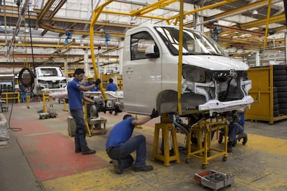 Vista general de una planta ensambladora de Giant Motors y JAC Motors, en Hidalgo (México).