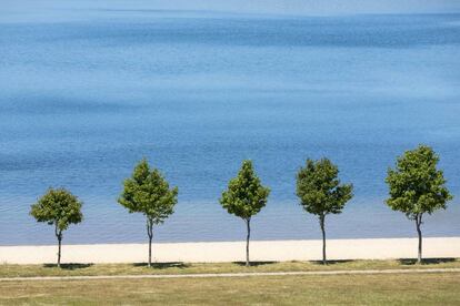 El lago artificial de As Pontes (A Coruña).