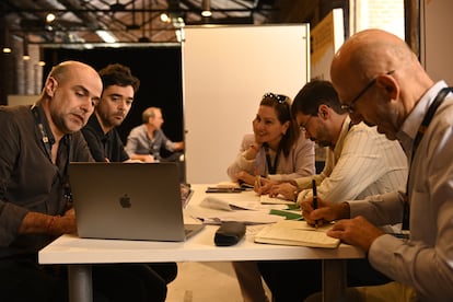Una de las reuniones que tuvieron lugar dentro de las sesiones de Pitch en Iberseries & Platino Industria en 2023, en una imagen cedida por el evento.