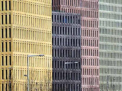 Edificios de la Ciudad de la Justicia, construidos en los solares que ocupaban los cuarteles de Lepanto.