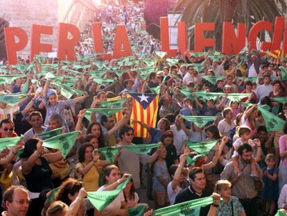 Diada per la llengua a Palma, l'any 2000.