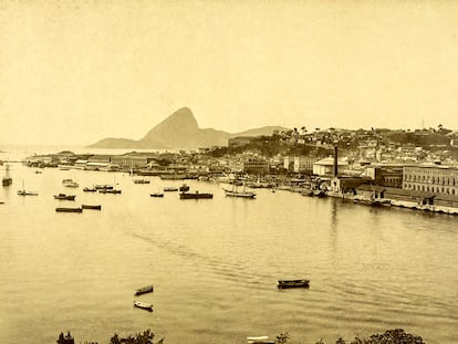 Porto do Rio de Janeiro no fim do século XIX: doenças chegavam do exterior a bordo de navios.