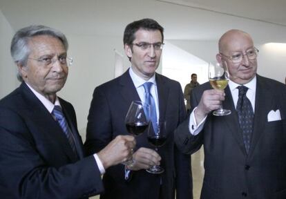 Mauro Varela, a la derecha, junto al presidente de la Xunta Alberto Núñez Feijóo
