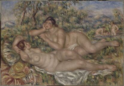 'Les banyistes' (1818-1819), l'última gran obra de Renoir, culminació del seu estil de maduresa.