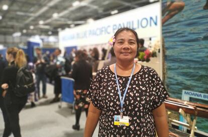 Anne Nuariki, miembro de Kiribati Climate Action Network en la COP 25 en Madrid.