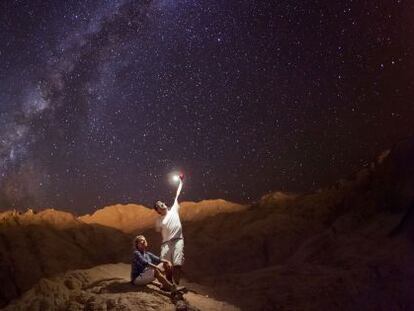 Observación de estrellas en el monte Sinaí, en Egipto.