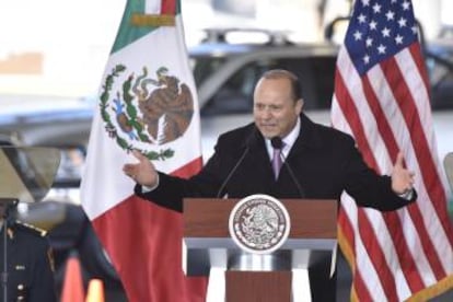 César Duarte, en la inauguración de un cruce fronterizo en 2016.