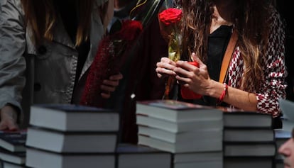 Una paradeta de llibres del passat Sant Jordi.