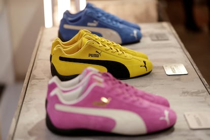 Modelo Speedcat de Puma en una tienda en París.