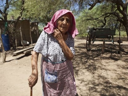 Ramona Bustamante, en el paraje Las Maravillas, puesto de Castro, Provincia de Cordoba, Argentina.