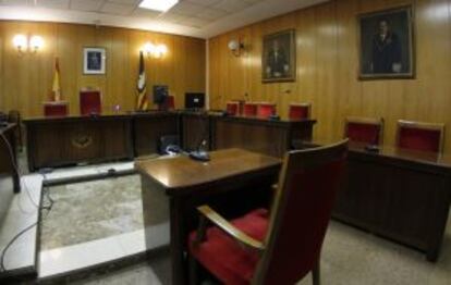 Vista general de la sala en la que Urdangarin prestará declaración.