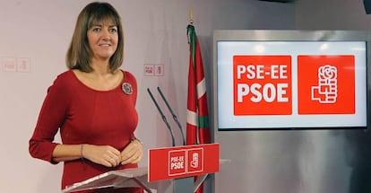 La secretaria general del PSE, Idoia Mendia, en Bilbao.