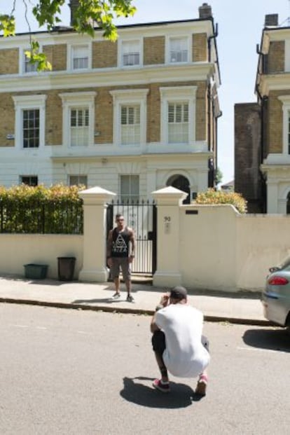La casa de la cantante al norte de Londres.