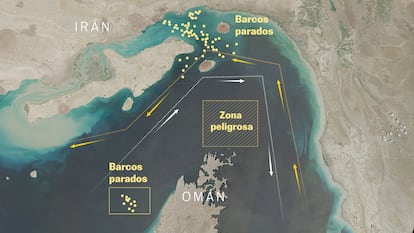 Gráficos | Petroleros parados y una nueva ruta controlada por Teherán: ¿qué pasa en Ormuz?