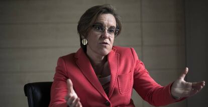 La portavoz del PSOE en el Ayuntamiento de Madrid, Purificación Causapié.