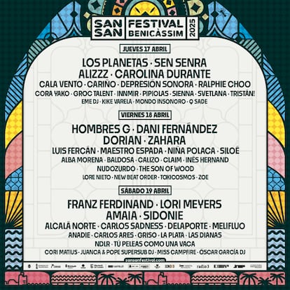 Este es el cartel con todos los artistas confirmados de la próxima edición del SanSan Festival.