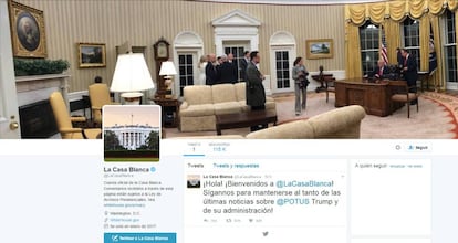 Así se ve la nueva cuenta de la Casa Blanca en Español.