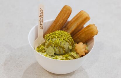 Los churros con pistacho, los más vendidos de Artchur.