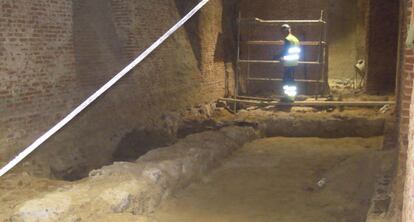 Restos arqueológicos del hospital del Buen Suceso en la Puerta del Sol.