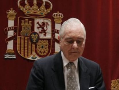Carlos Dívar, en su comparecencia del 31 de mayo.
