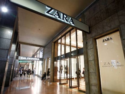Fachada de una tienda de Zara en Milán.