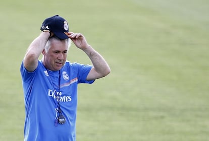 El entrenador del Real Madrid, en un entrenamiento reciente.