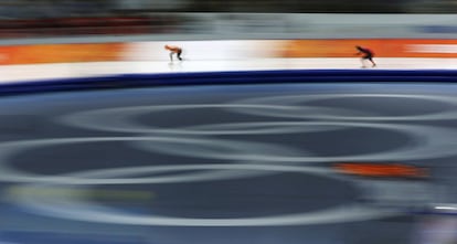 El holandés Stefan Groothuis durante la prueba de 1.000 metros en el Adier Arena.