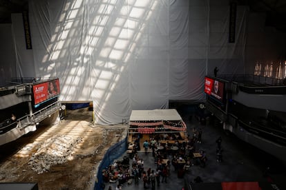 Obras en la estación de Atocha (Madrid), el 1 de julio.