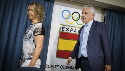 Gala León y Escañuela, durante un acto en Madrid.
