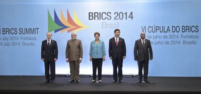 Heads of state at the 6th BRICS summit.