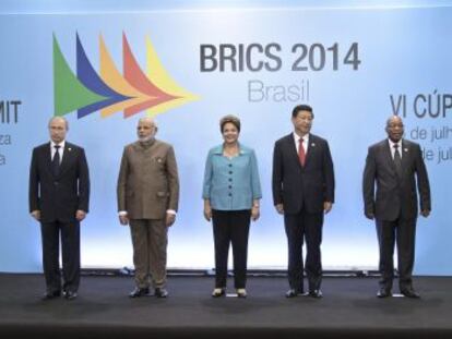 Heads of state at the 6th BRICS summit.