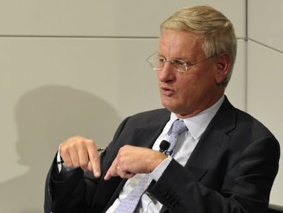 Carl Bildt, hoy en la Conferencia de Seguridad de M&uacute;nich.
