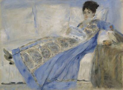 Retrato de la mujer de Monet, pintado entre 1872 y 1874.