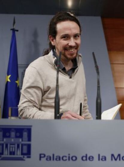 Pablo Iglesias, el pasado lunes en La Moncloa. 