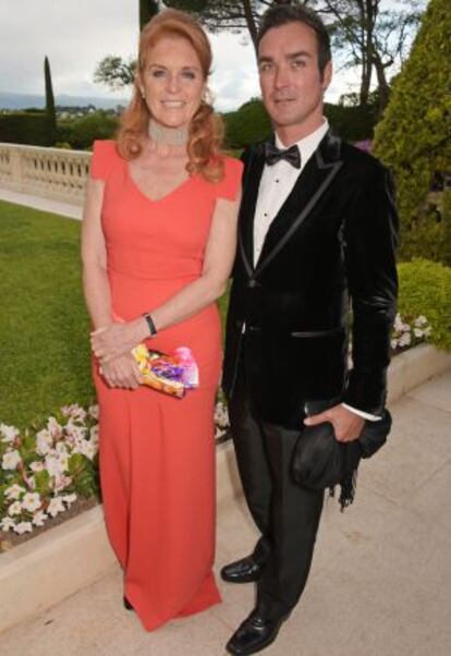 Sarah Ferguson, junto a Manuel Fernandez en la gala de amfAR.