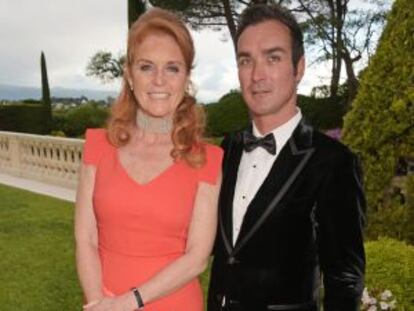 Sarah Ferguson, junto a Manuel Fernandez en la gala de amfAR.