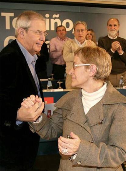 El presidente de la Xunta, Emilio Pérez Touriño y la Presidenta de la Cámara, Dolores Villarino.