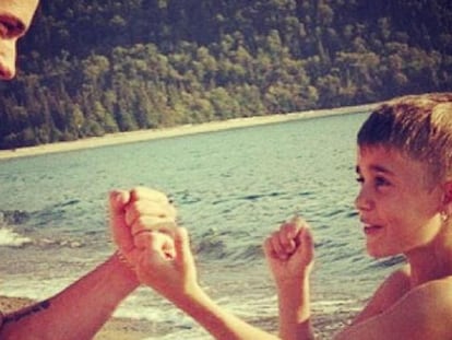 La foto más vista de la cuenta de Instagram de Justin Bieber.