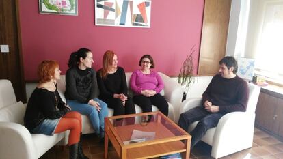 Membres de Compromís i ICV-EIUA, entre ells l'alcalde.