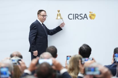 El presidente de Cirsa, Joaquim Agut, en la Bolsa de Barcelona, el miércoles.  