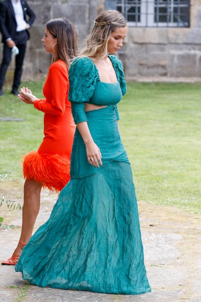 Maria Pombo, de Redondo Studio, durante la ceremonia religiosa.